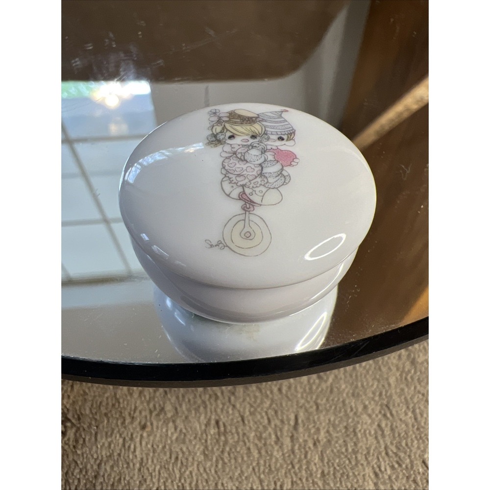VTG '80s Precious Moments Mini Trinket Box All The World Loves A Clown